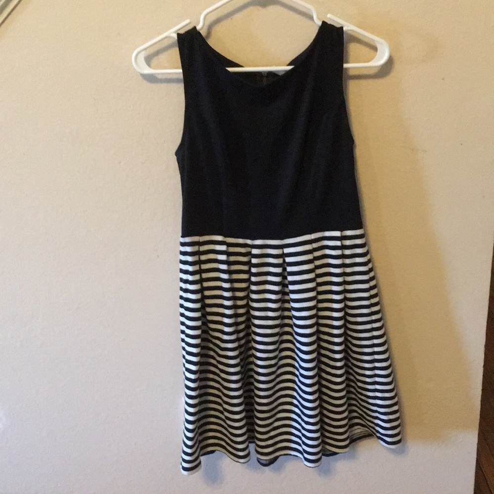 Black and White Striped Sunday Dress
